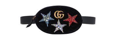 GG Marmont Belt Bag Crystal Stars, front view